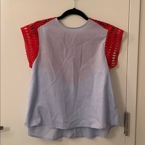 Anthropologie poplin top